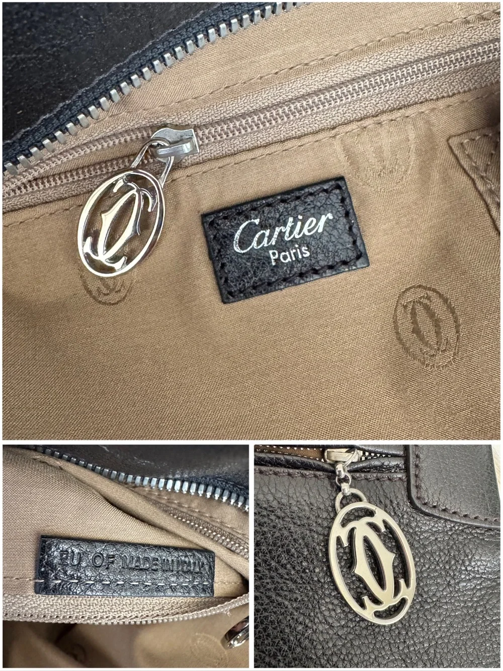 Cartier Vintage Marcello Reporter Leather  Shoulder Bag